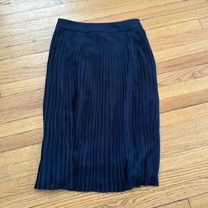 J crew navy black pleated skirt size 10
